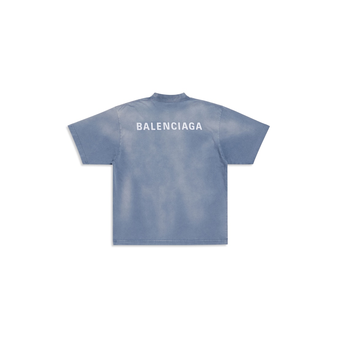 Balenciaga Camiseta Balenciaga Back Medium Fit En Azul/blanco