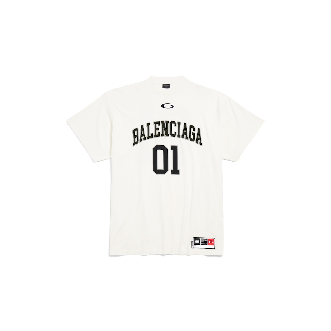 Balenciaga Camiseta Basketball Series Oversized Para Hombre En Blanco Roto