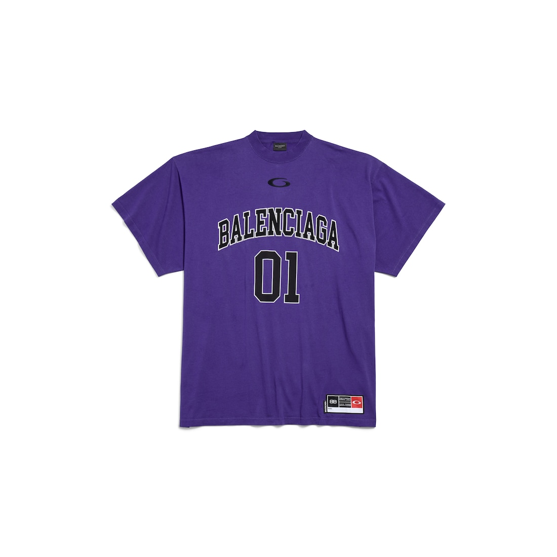Balenciaga Camiseta Basketball Series Oversized para Hombre en Violeta Intenso
