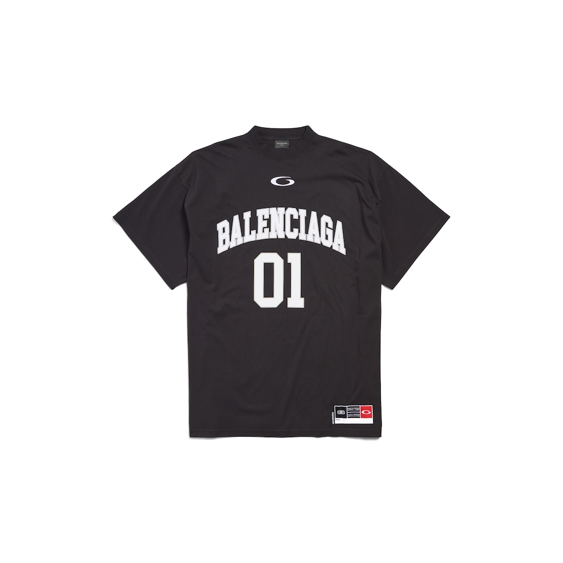 Balenciaga Camiseta Basketball Series Oversized para Hombre en Negro