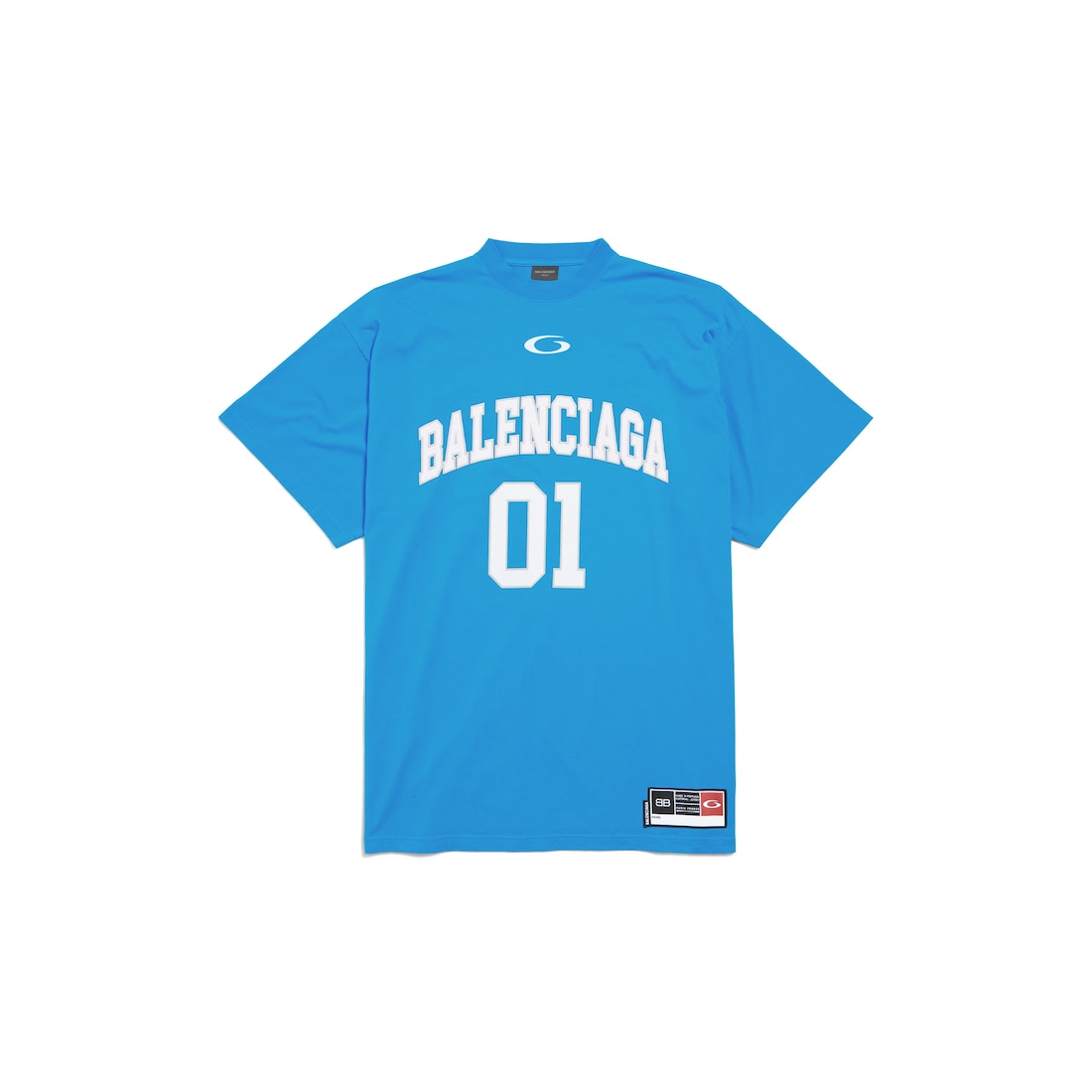 Balenciaga Camiseta Basketball Series Oversized para Hombre en Azul