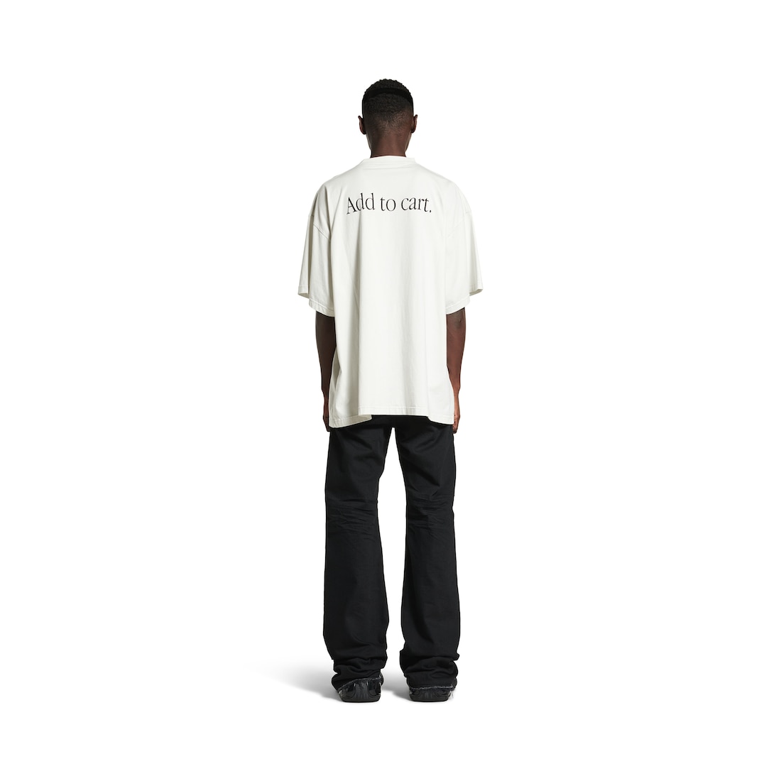 Balenciaga Camiseta Basketball Sneaker Oversized Para Hombre En Blanco Con Efecto Sucio