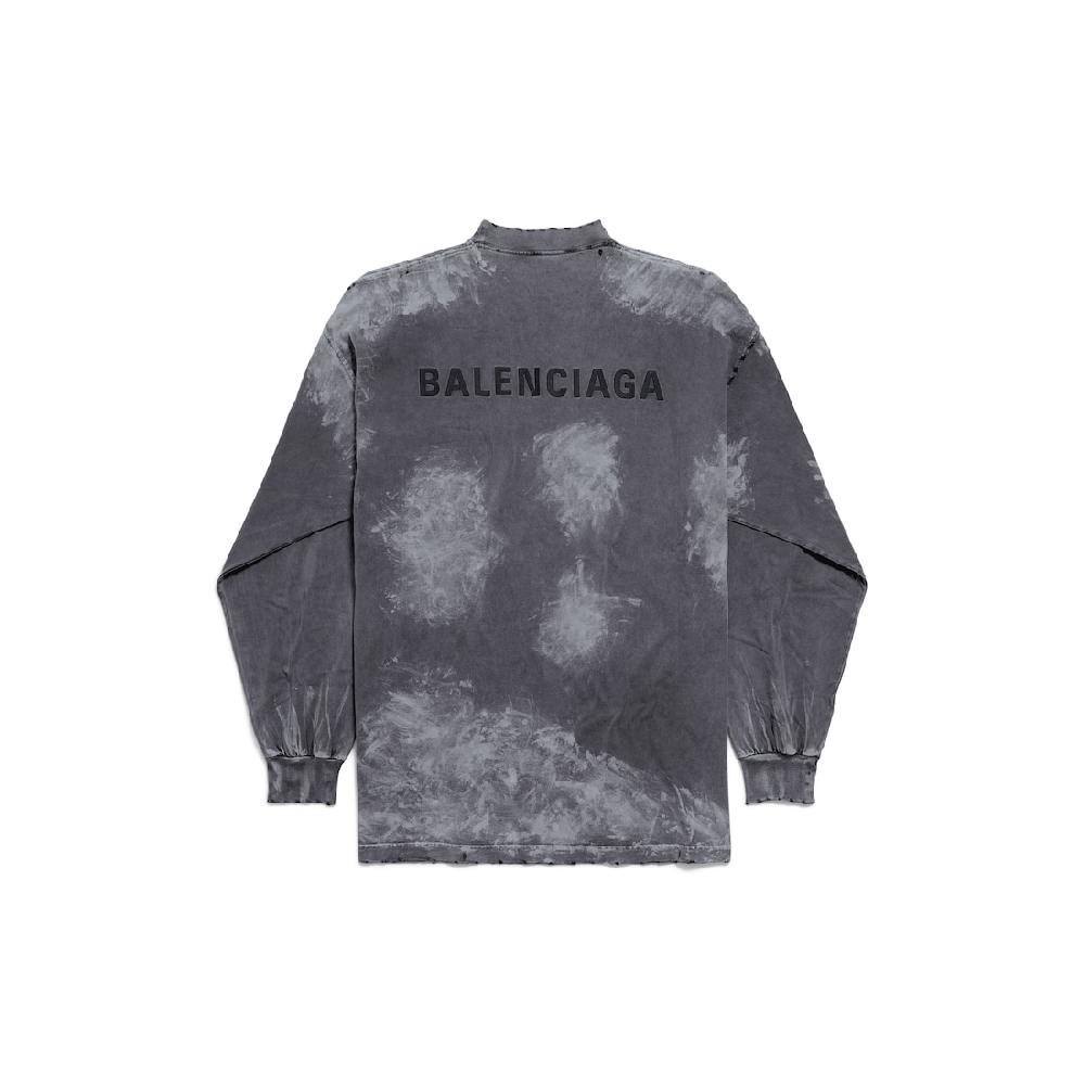 Balenciaga Camiseta De Manga Larga Balenciaga Back Large Fit Para Hombre En Negro