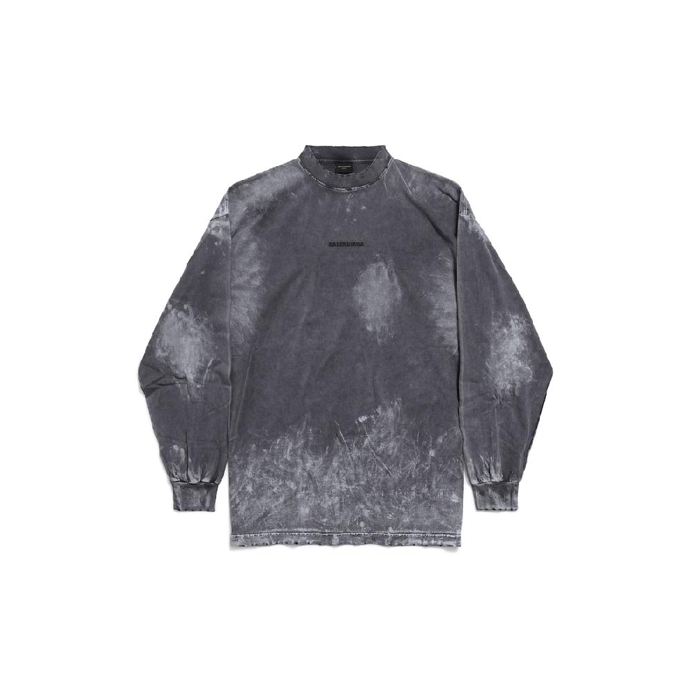 Balenciaga Camiseta De Manga Larga Balenciaga Back Large Fit para Hombre en Negro