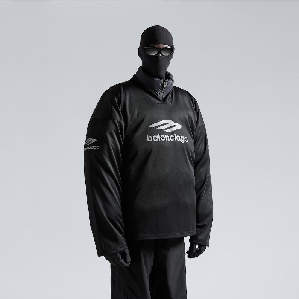 Balenciaga Camiseta De Manga Larga Ski 3b Sports Icon Large Fit En Negro