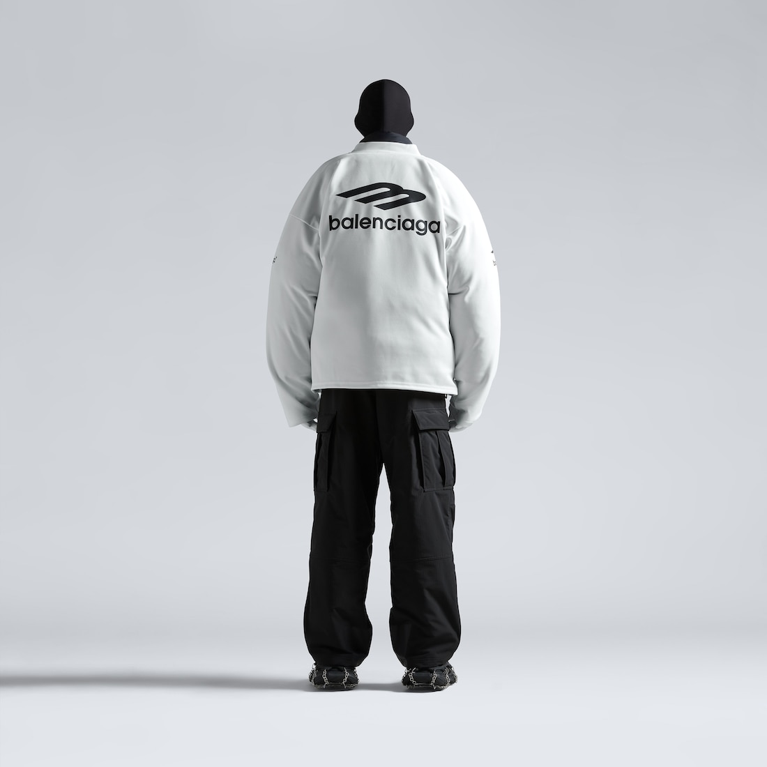 Balenciaga Camiseta De Manga Larga Ski 3b Sports Icon Large Fit En Blanco