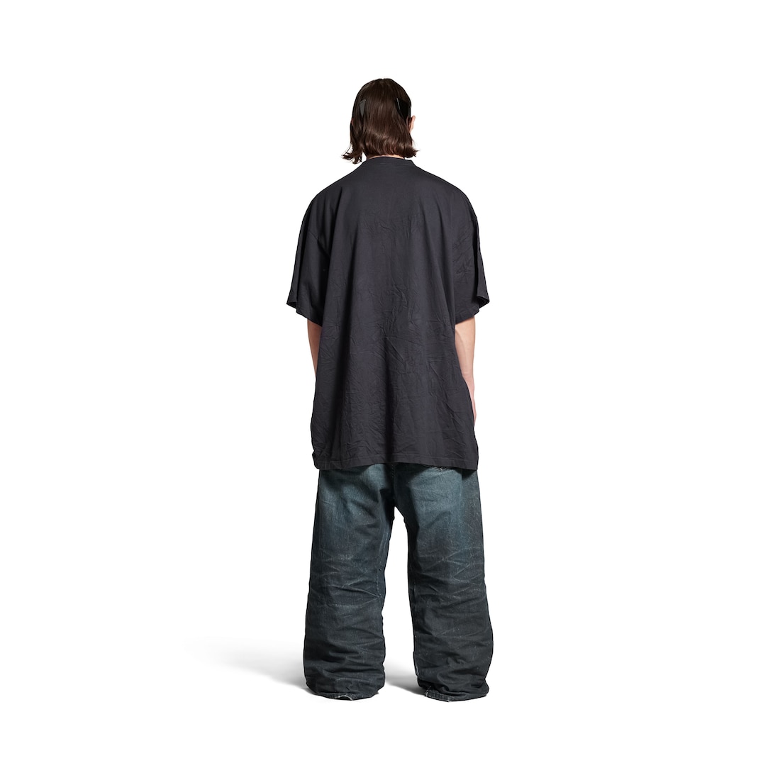 Balenciaga Camiseta Ebay Oversize Para Hombre En Negro Degradado