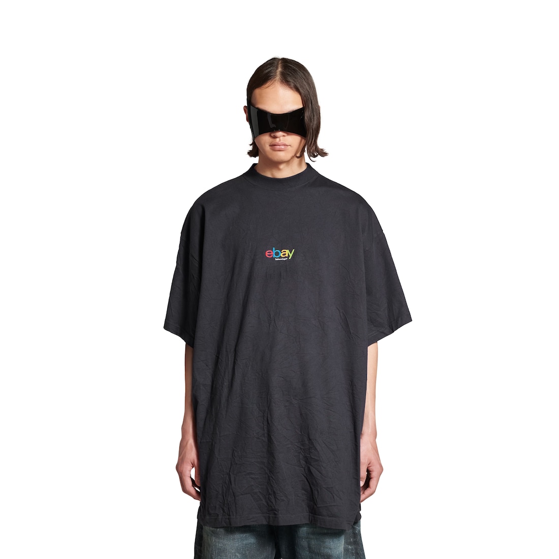 Balenciaga Camiseta Ebay Oversize Para Hombre En Negro Degradado