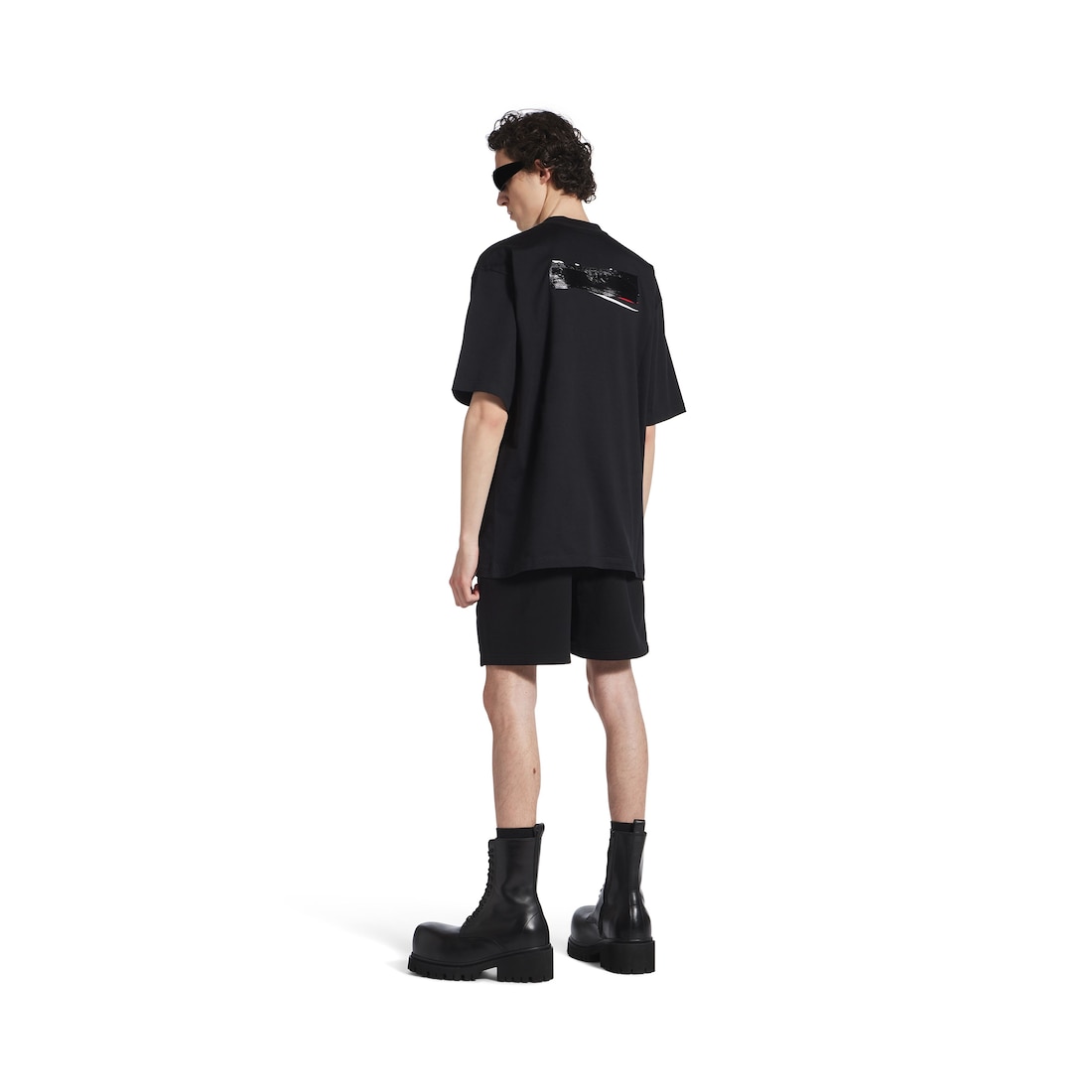 Balenciaga Camiseta Large Fit Gaffer Para Hombre En Negro