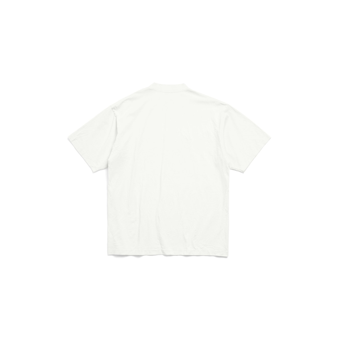 Balenciaga Camiseta Loop Sports Icon Medium Fit Para Hombre En Blanco Con Efecto Sucio/azul
