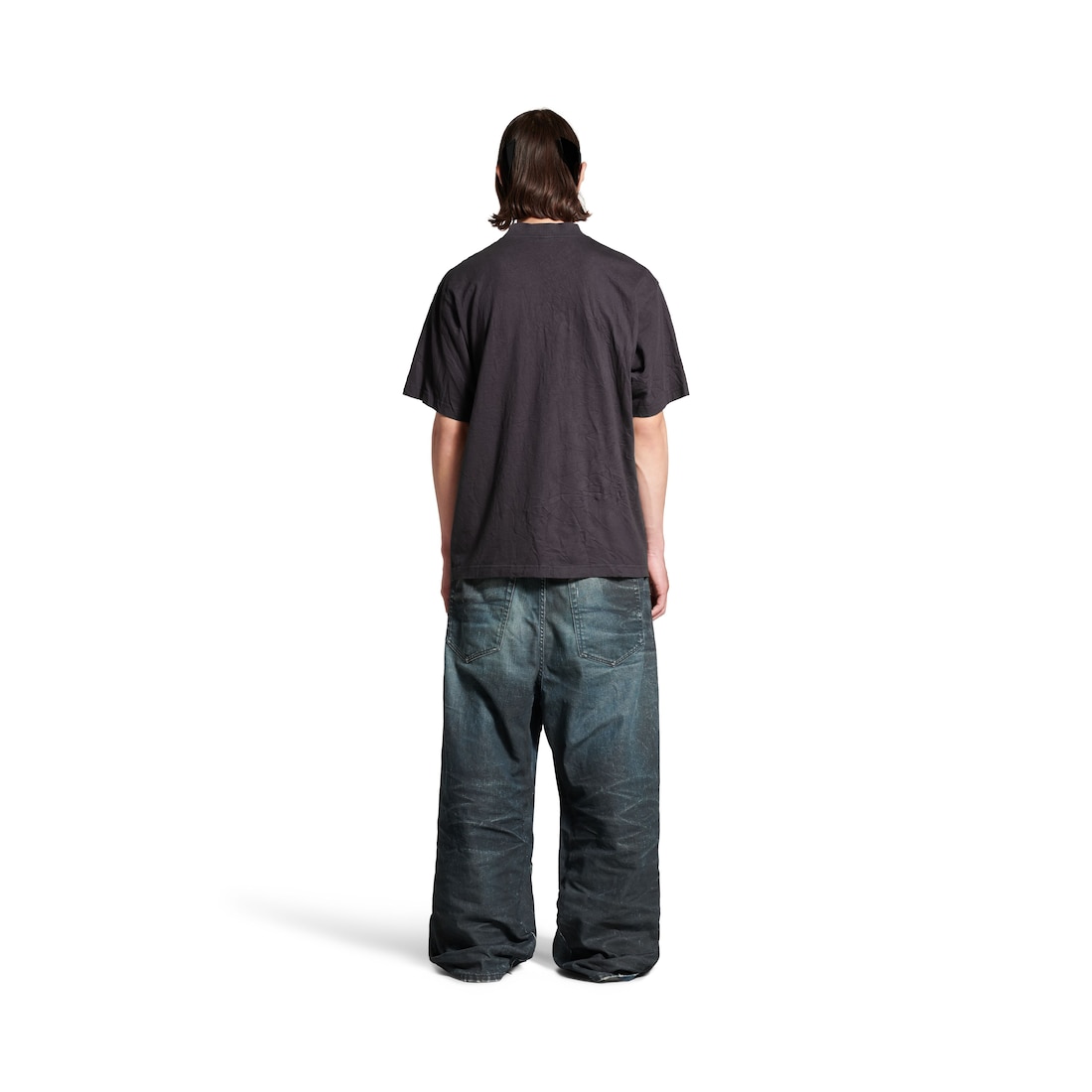 Balenciaga Camiseta Loop Sports Icon Medium Fit Para Hombre En Negro