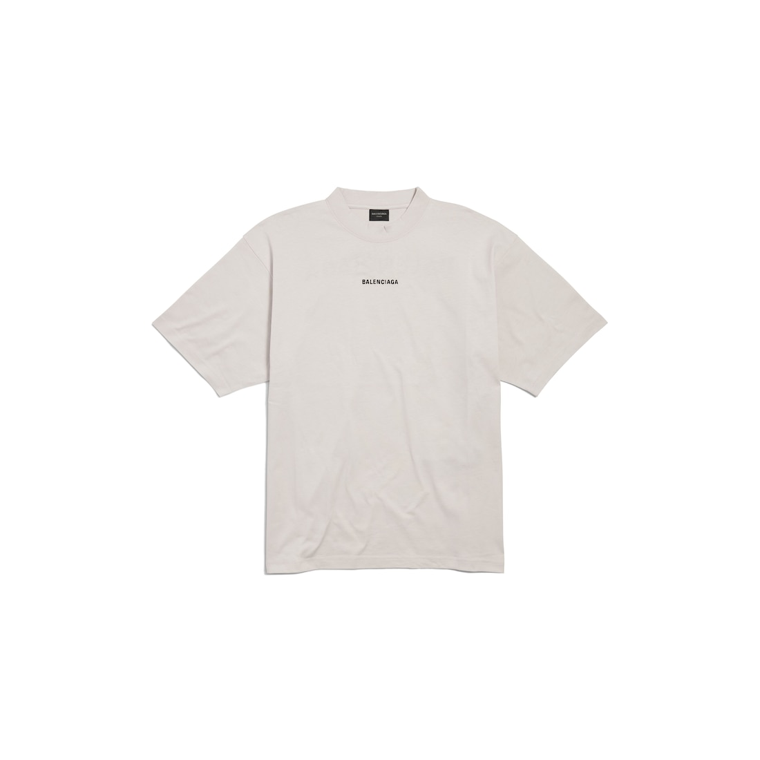 Balenciaga Camiseta New Balenciaga Back Medium Fit En Blanco Roto