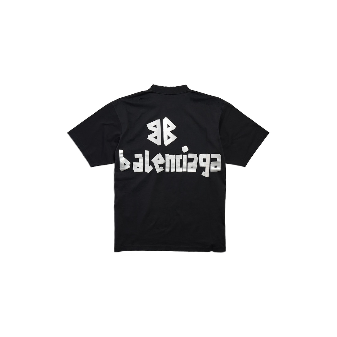 Balenciaga Camiseta New Tape Type Medium Fit En Negro