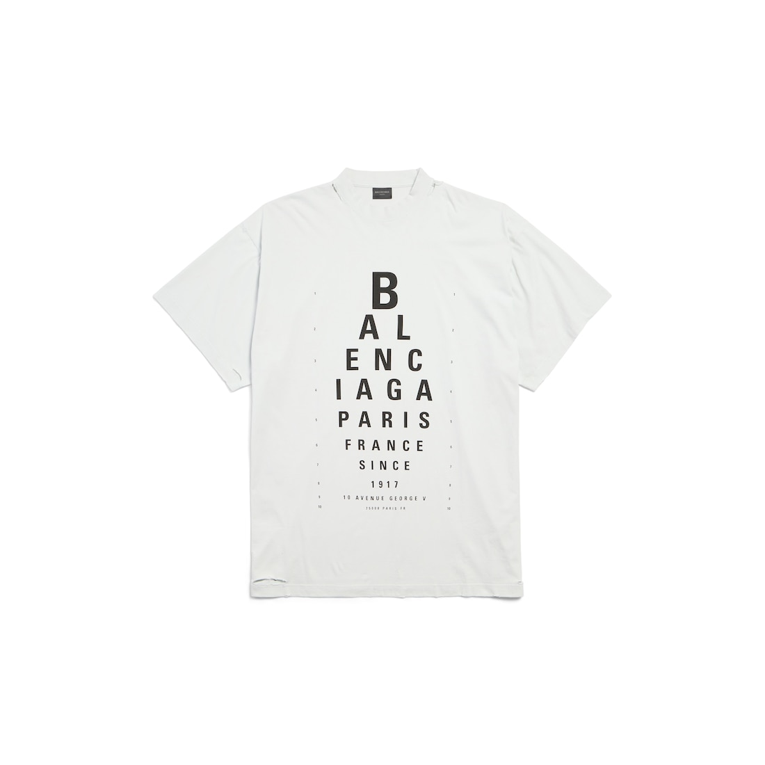 Balenciaga Camiseta Optical Oversized para Mujer en Blanco