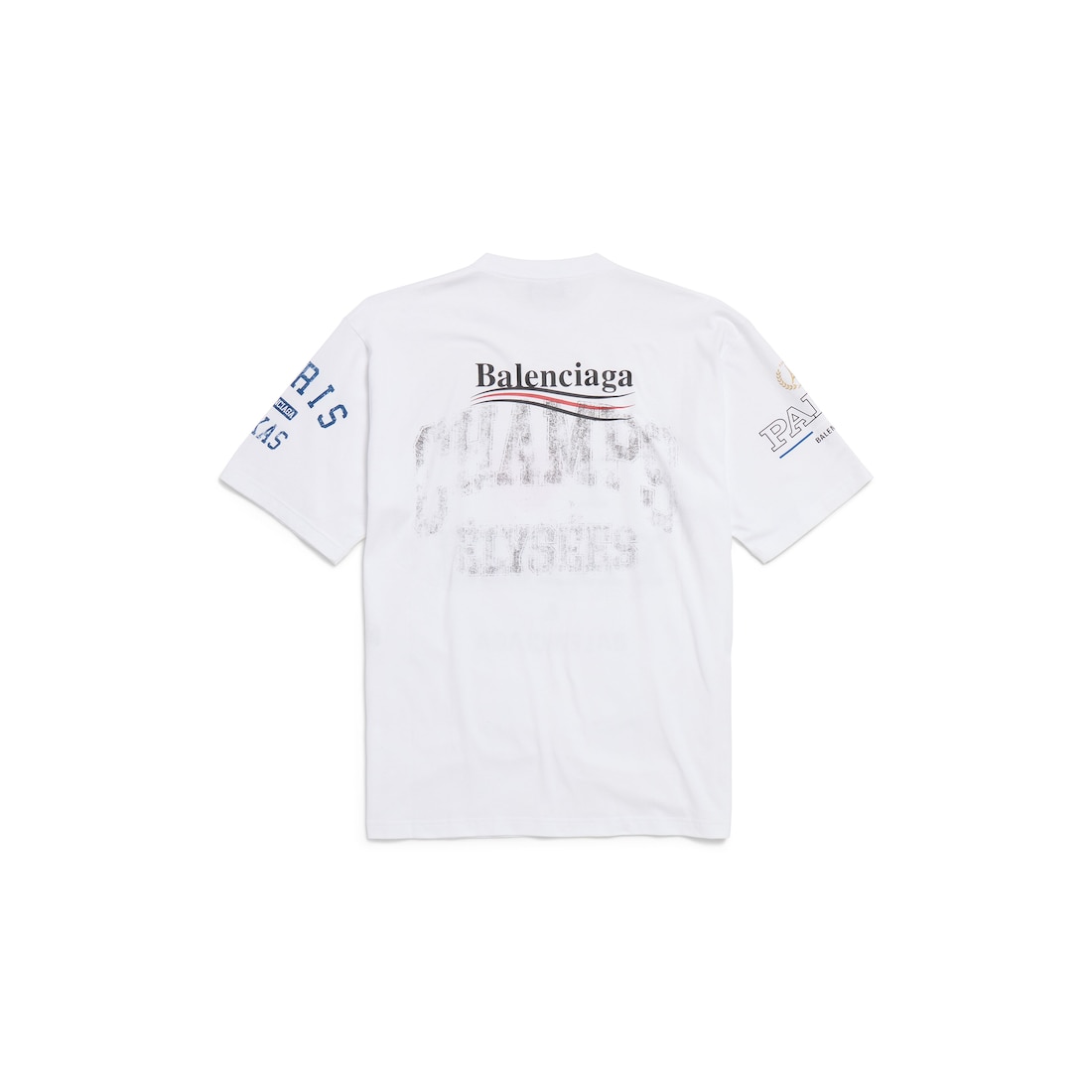 Balenciaga Camiseta Overlayer Political Campaign Large Fit En Blanco/negro