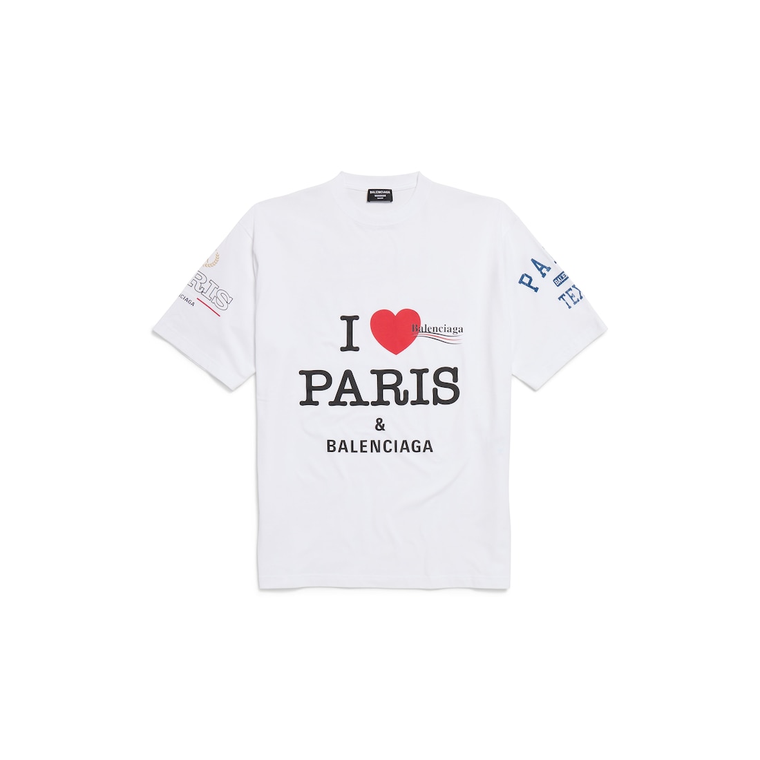 Balenciaga Camiseta Overlayer Political Campaign Large Fit en Blanco/negro