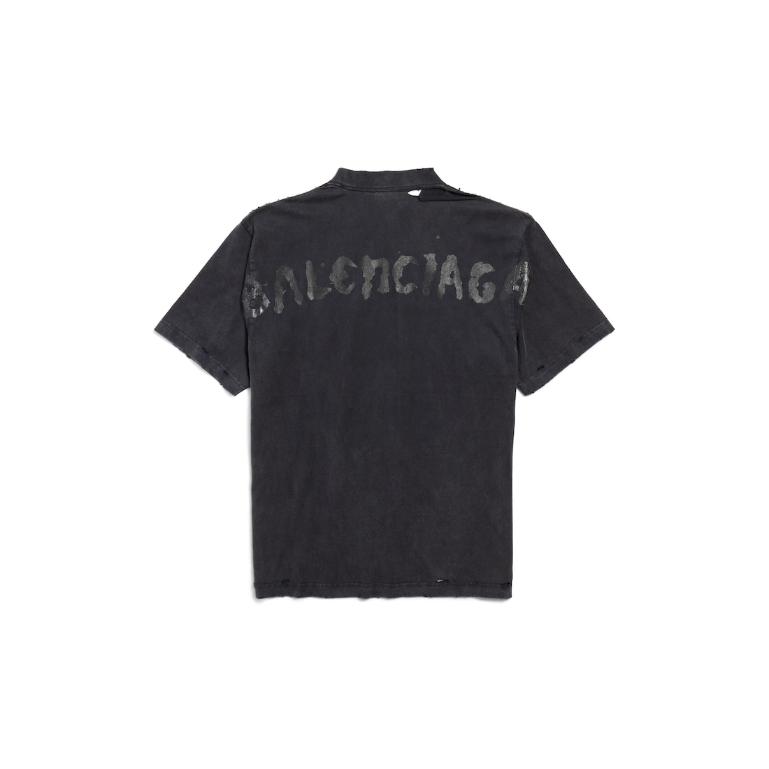 Balenciaga Camiseta Painted Medium Fit Para Mujer En Negro Degradado