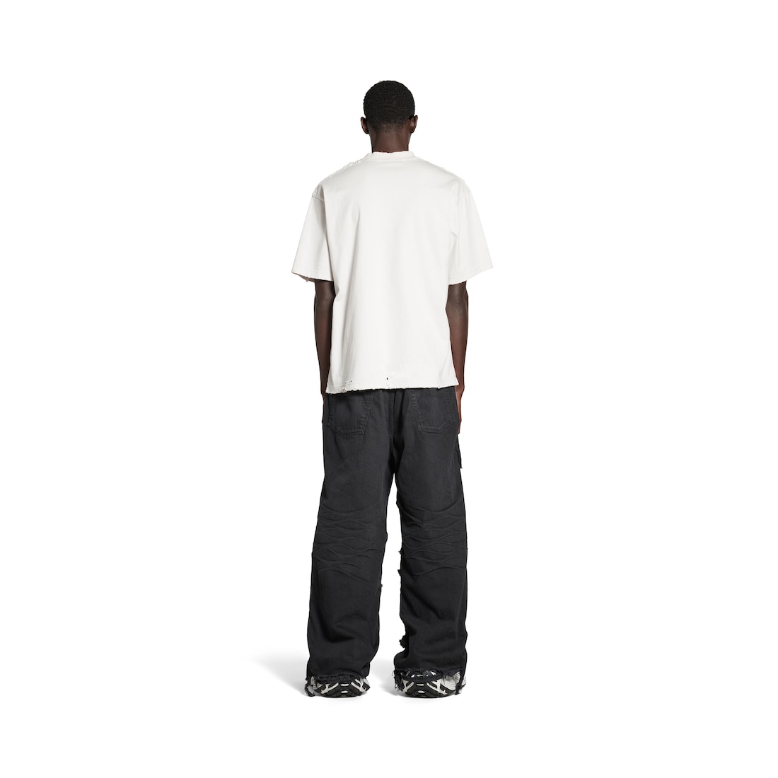 Balenciaga Camiseta Paris Liberty Medium Fit En Blanco Roto