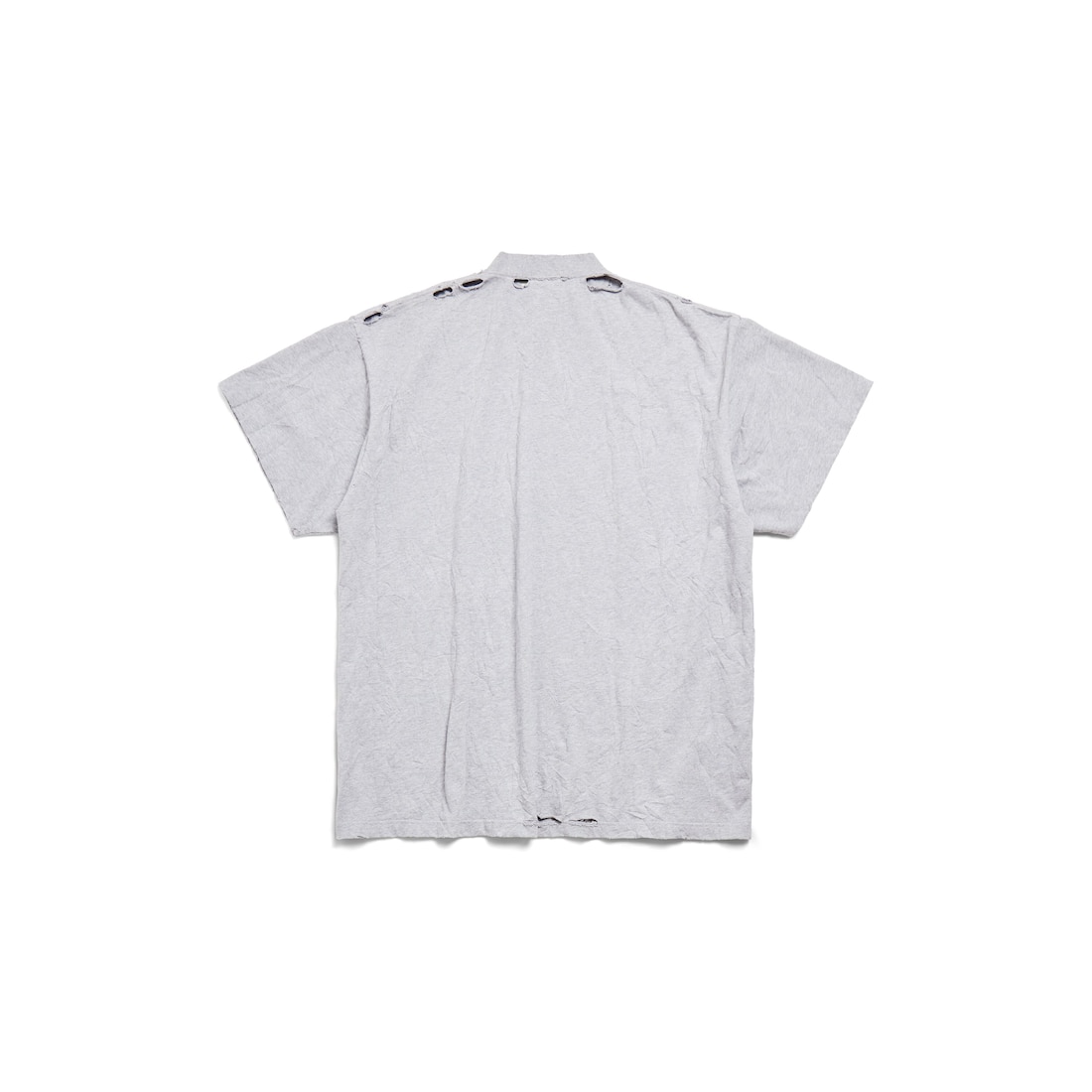 Balenciaga Camiseta Planet Earth Oversize Para Hombre En Gris Jaspeado