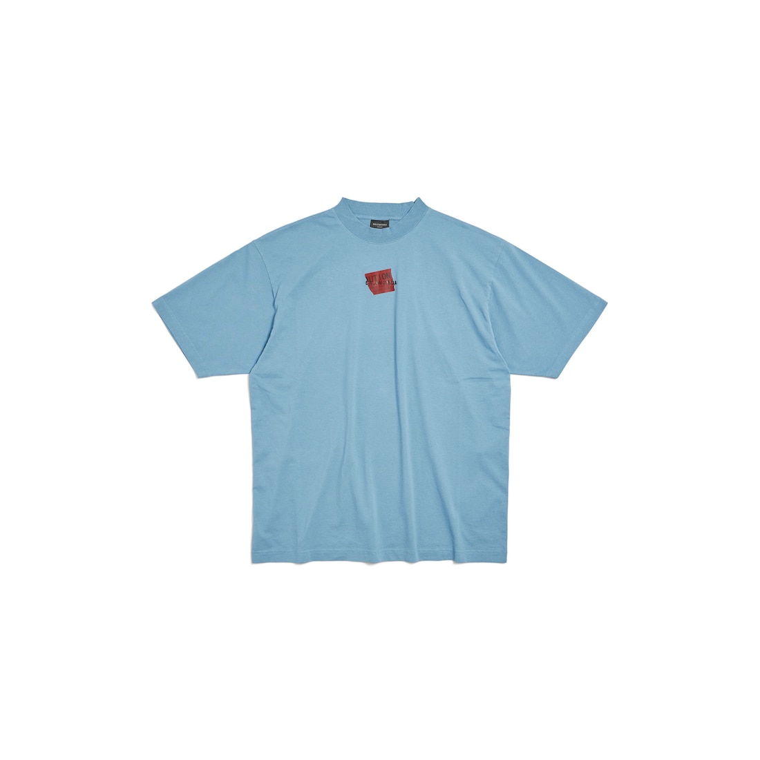 Balenciaga Camiseta Taped Balenciaga Back Medium Fit para Hombre en Azul Grisáceo