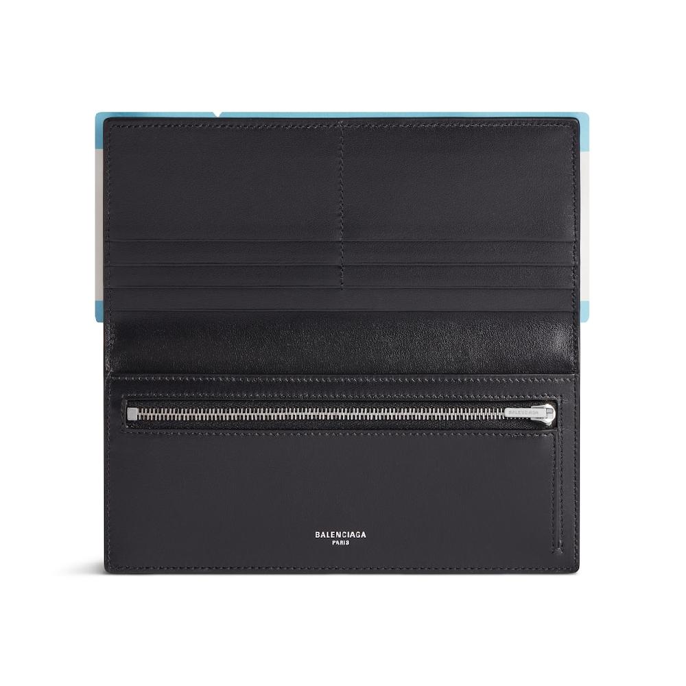 Balenciaga Cartera Alargada Passport 1 Billete Para Hombre En Azul