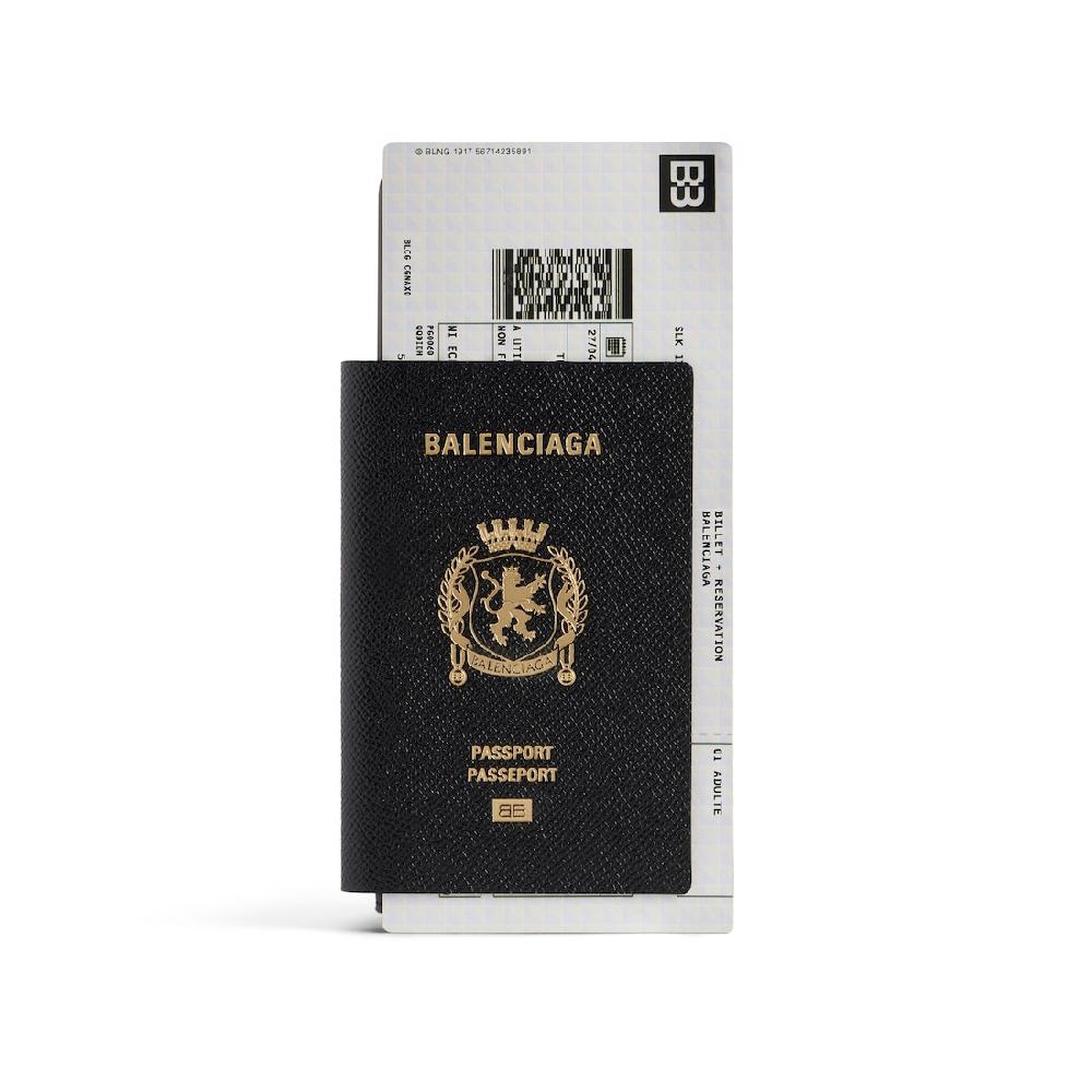 Balenciaga Cartera Alargada Passport 1 Billete para Hombre en Negro