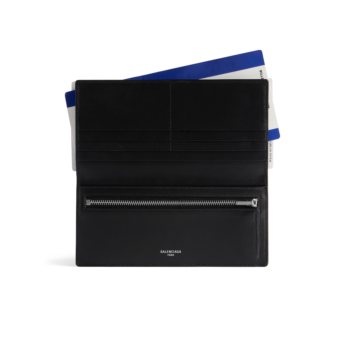 Balenciaga Cartera Alargada Passport 2 Billetes Para Hombre En Rojo Oscuro