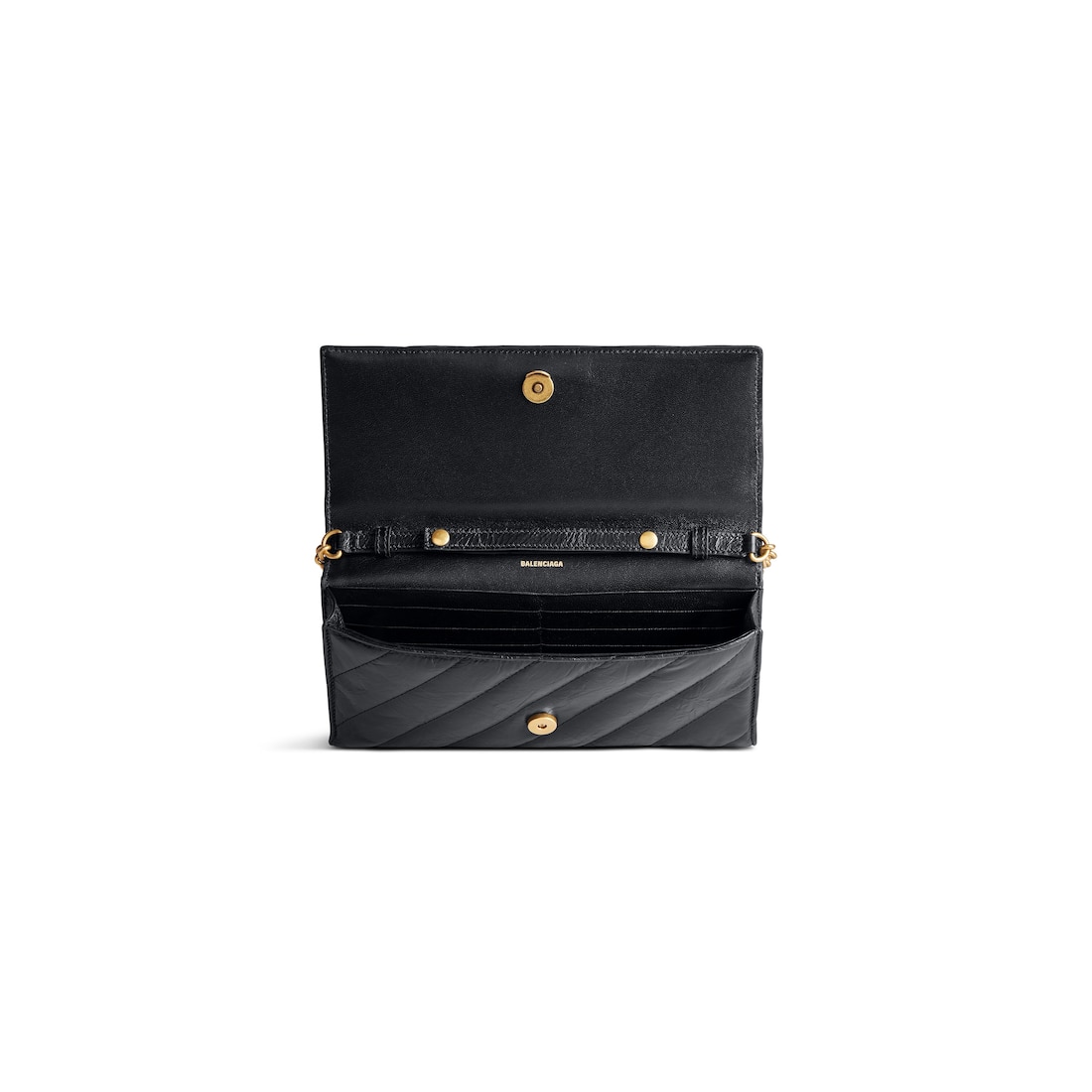 Balenciaga Cartera Con Cadena Crush Acolchada Para Mujer En Negro