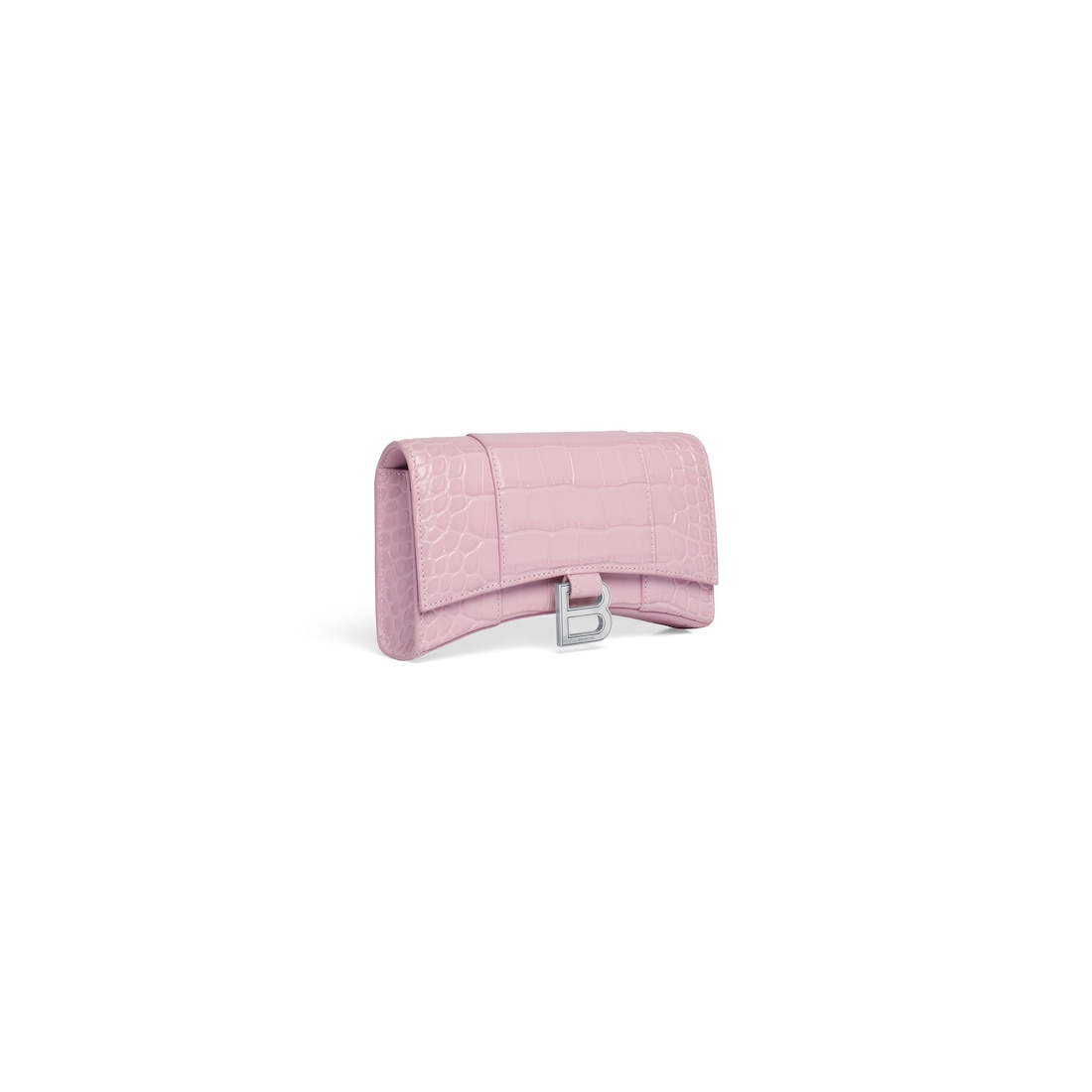 Balenciaga Cartera Con Cadena Hourglass Con Estampado Cocodrilo Para Mujer En Rosa