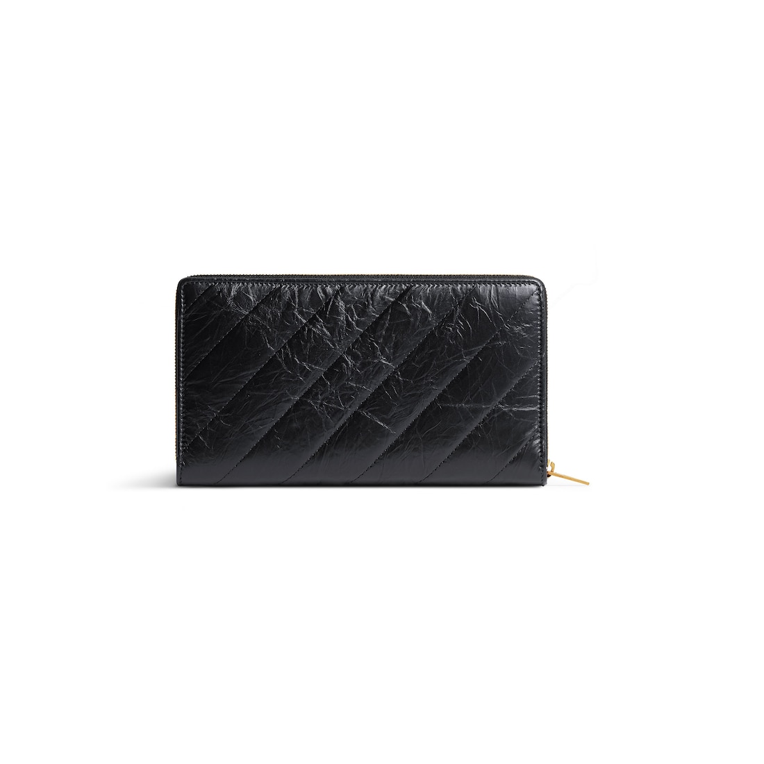 Balenciaga Cartera Continental Crush Acolchada Para Mujer En Negro