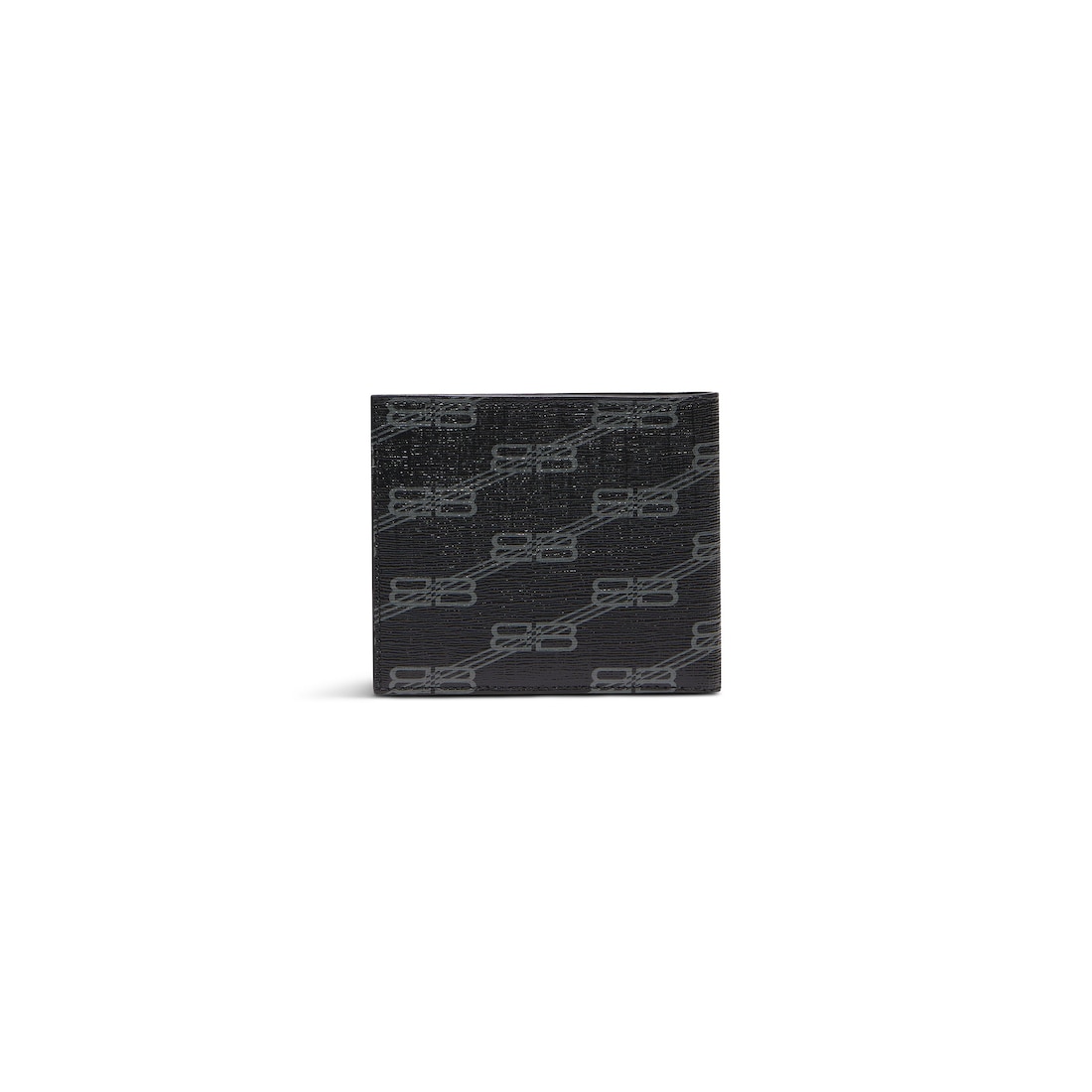 Balenciaga Cartera Signature Square Folded De Lona Revestida Con Bb Monogram Para Hombre En Negro