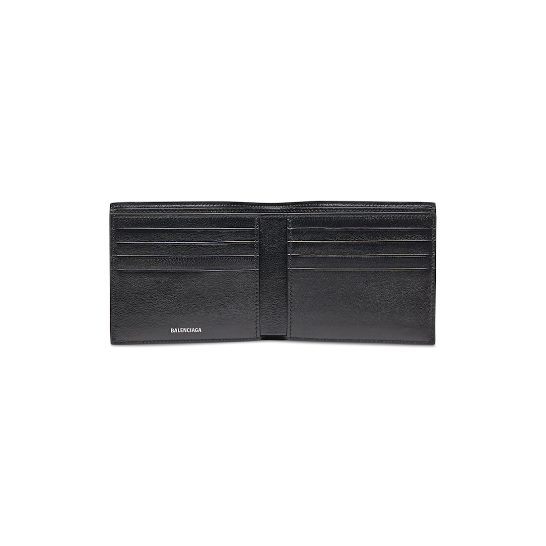 Balenciaga Cartera Signature Square Folded De Lona Revestida Con Bb Monogram Para Hombre En Negro