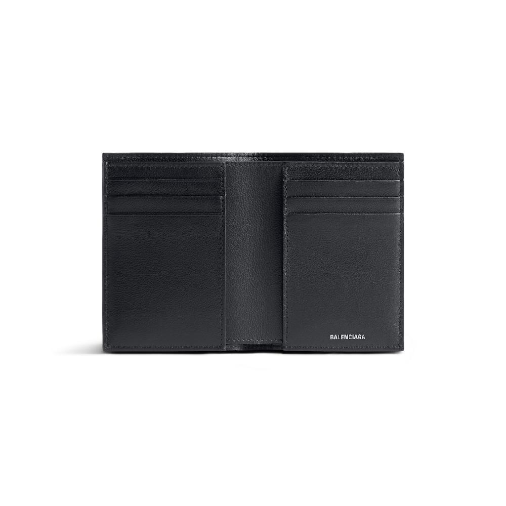 Balenciaga Cartera Vertical Plegable Monaco Para Hombre En Negro