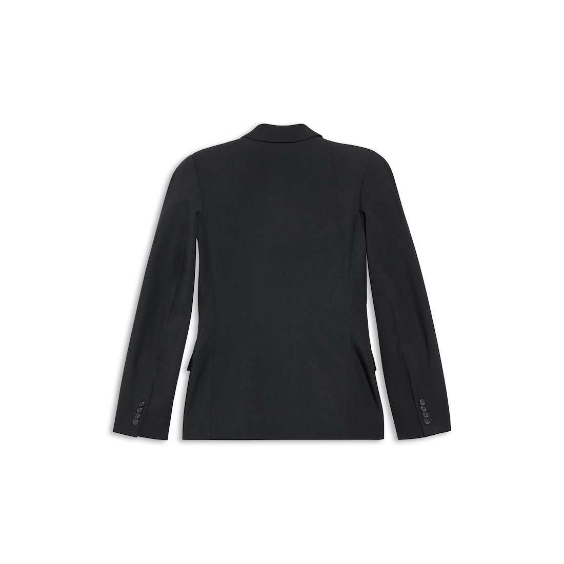 Balenciaga Chaqueta Ajustada A La Cintura Round Shoulder Para Mujer En Negro