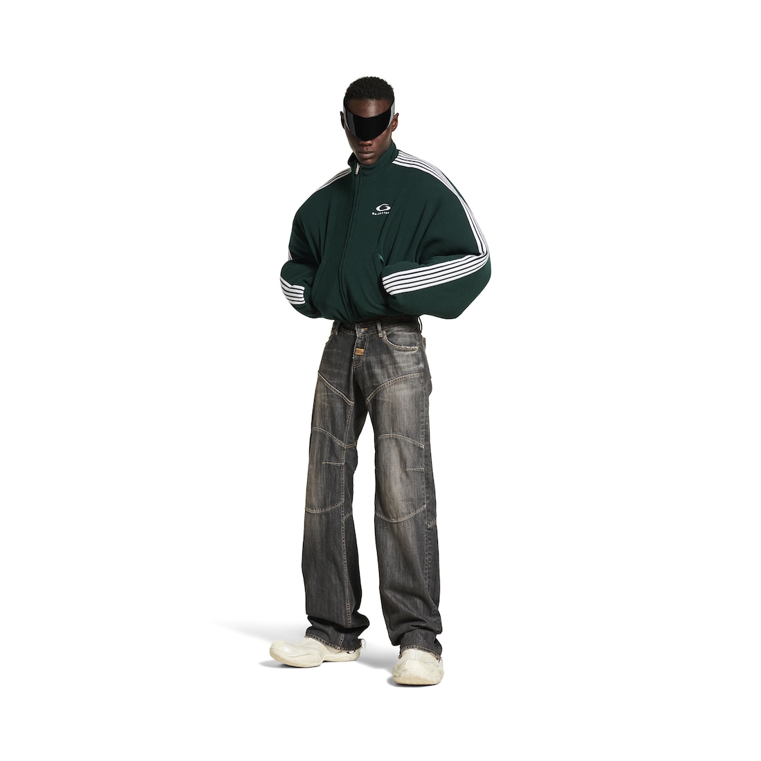 Balenciaga Chaqueta Con Cremallera Round Loop Sports Icon en Verde Ciprés