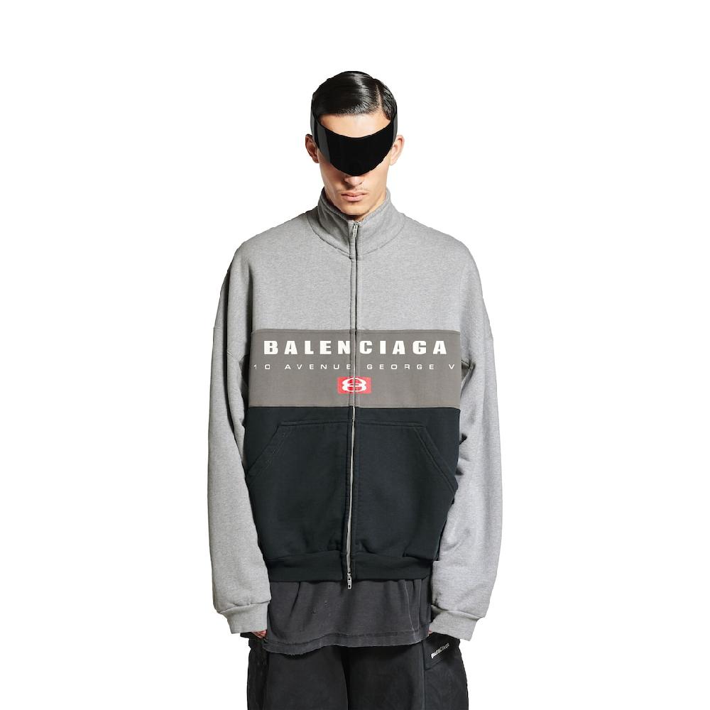 Balenciaga Chaqueta Con Cremallera Unity Sport Para Hombre En Gris Jaspeado