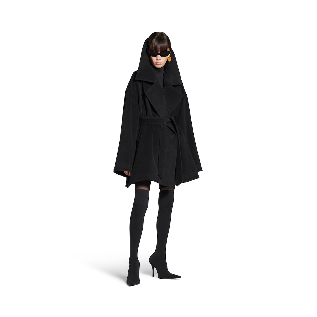 Balenciaga Chaqueta De Cuello Alto para Mujer en Negro