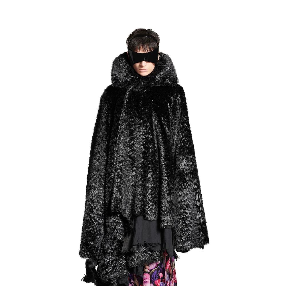 Balenciaga Chaqueta De Material Sintético Para Mujer En Negro