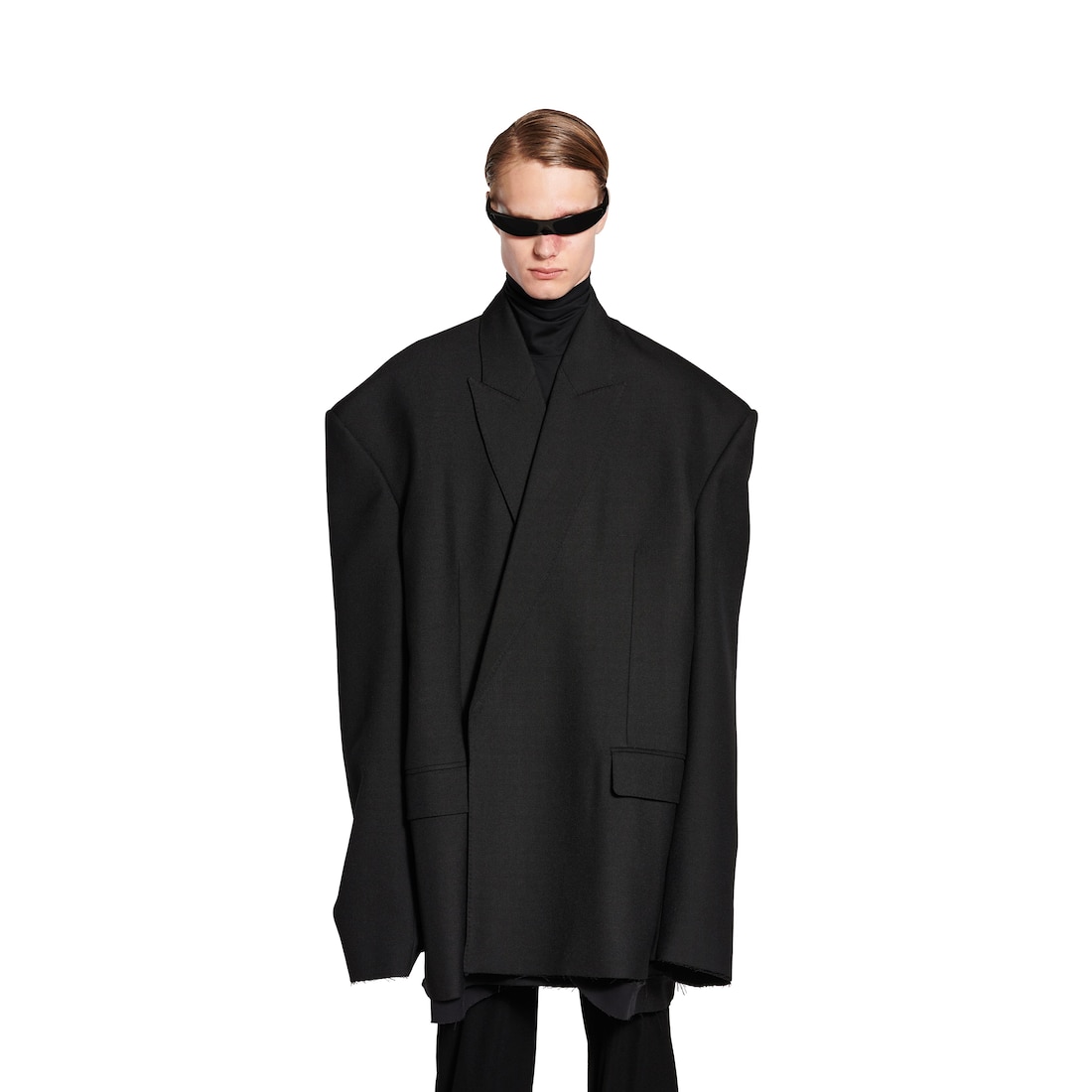 Balenciaga Chaqueta De Sastre Sin Costuras Para Hombre En Negro