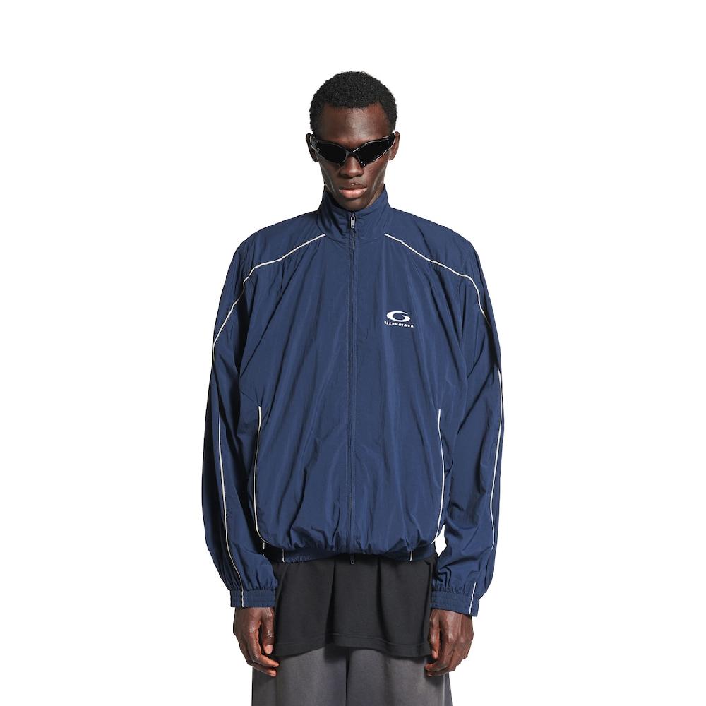 Balenciaga Chaqueta Deportiva Ancha Loop Sports Icon Para Hombre En Azul Marino