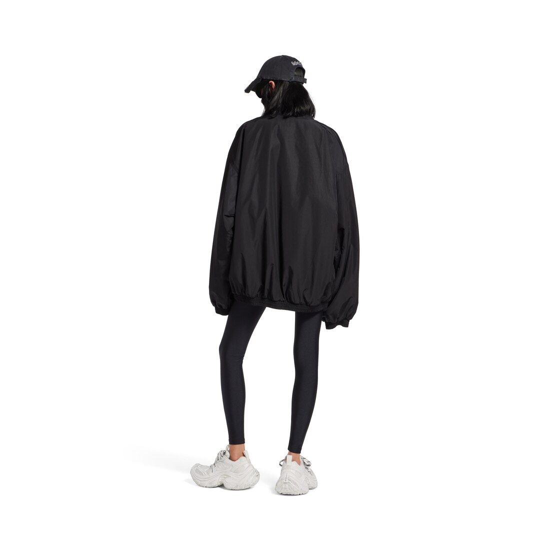 Balenciaga Chaqueta Deportiva Medium Fit Para Mujer En Negro