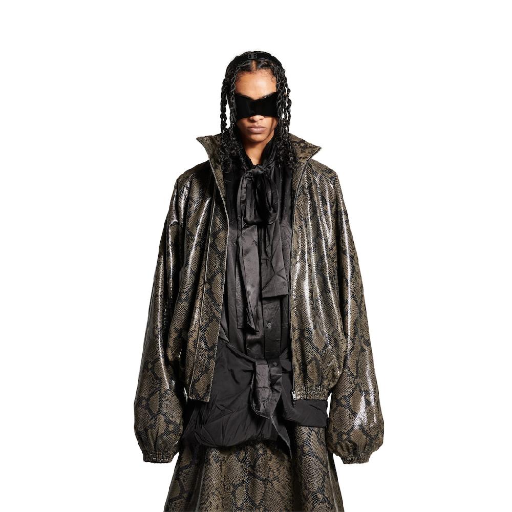 Balenciaga Chaqueta Deportiva Para Mujer En Verde Oscuro