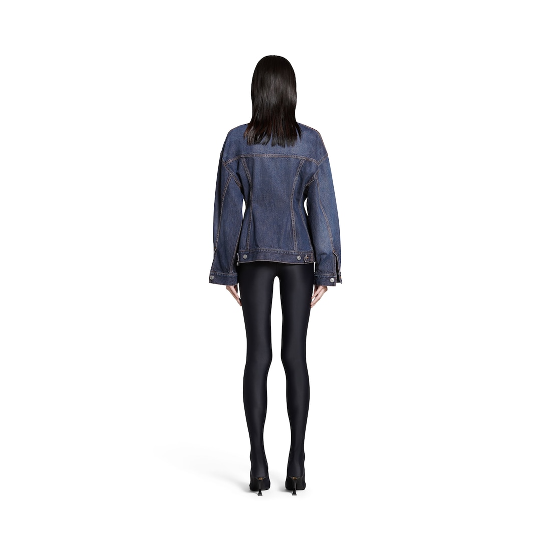 Balenciaga Chaqueta Hourglass Para Mujer En Azul Oscuro