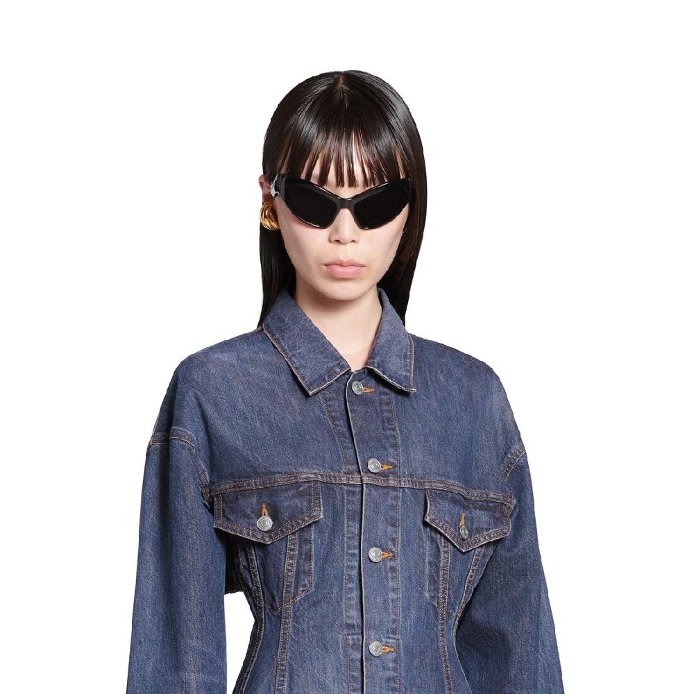 Balenciaga Chaqueta Hourglass Para Mujer En Azul Oscuro