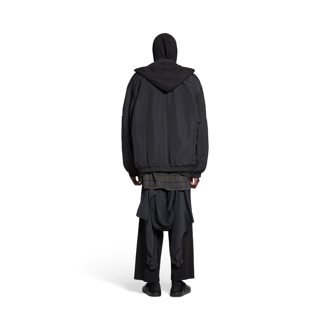 Balenciaga Chaqueta Layered Tracksuit 3b Sports Icon Para Hombre En Negro