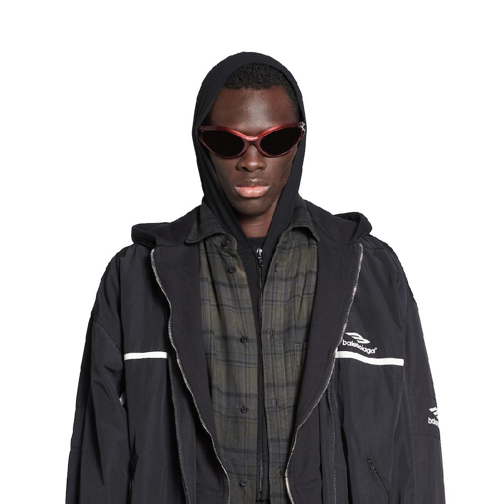 Balenciaga Chaqueta Layered Tracksuit 3b Sports Icon Para Hombre En Negro