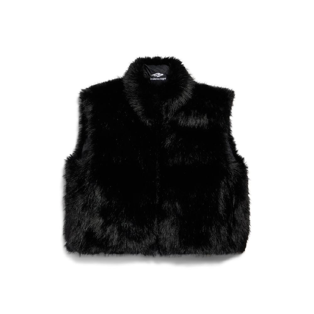 Balenciaga Chaqueta Reversible De Piel Sintética Ski Para Mujer En Negro