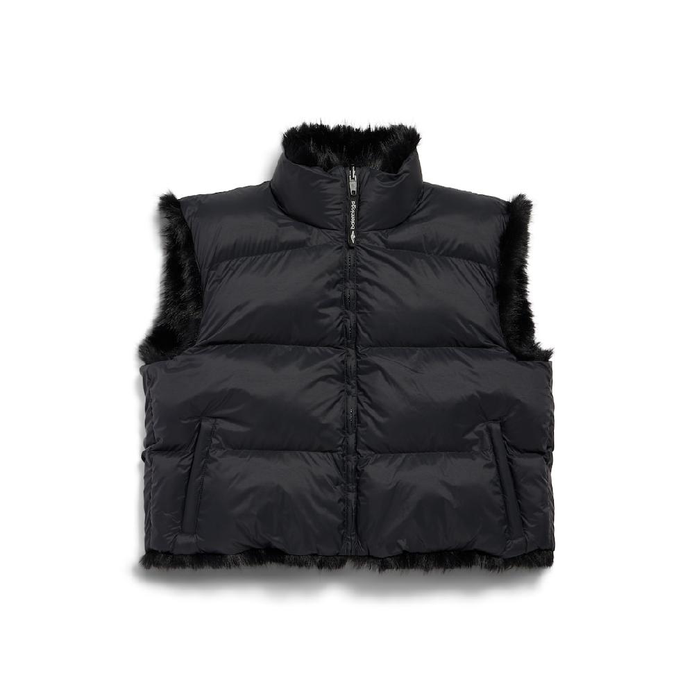 Balenciaga Chaqueta Reversible De Piel Sintética Ski para Mujer en Negro