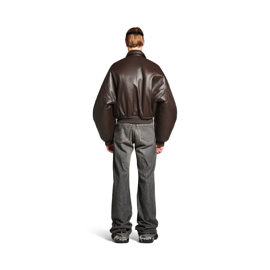 Balenciaga Chaqueta Round Taxi Para Hombre En Marrón Oscuro