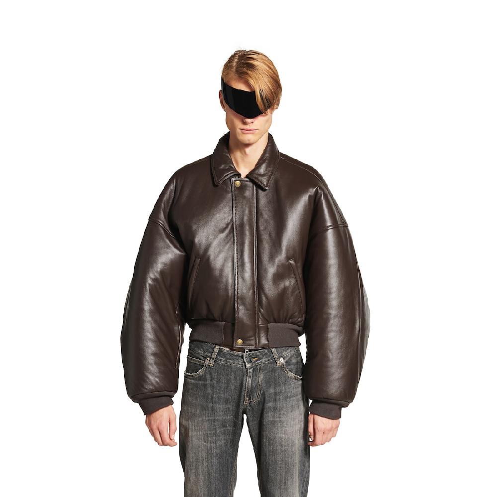 Balenciaga Chaqueta Round Taxi Para Hombre En Marrón Oscuro